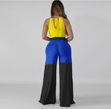 (S-XXL) 💋 Sexy sleeveless Color Block Jumpsuit